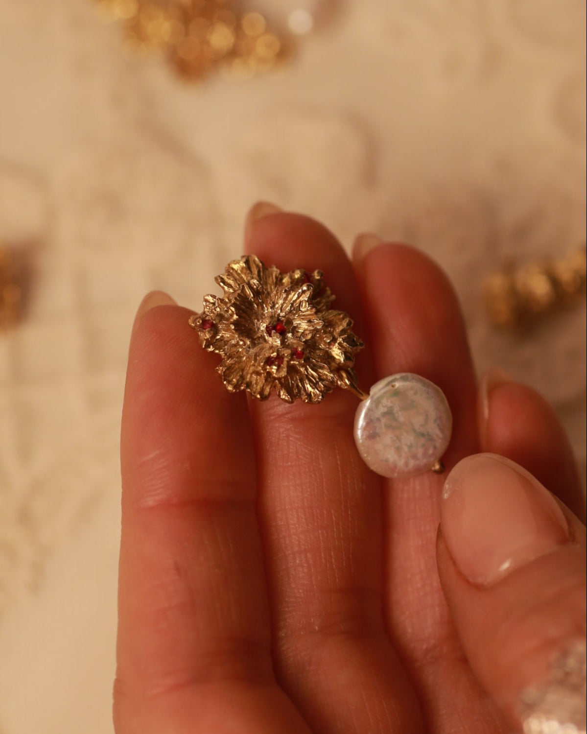 The Rosaria Clematis Earrings