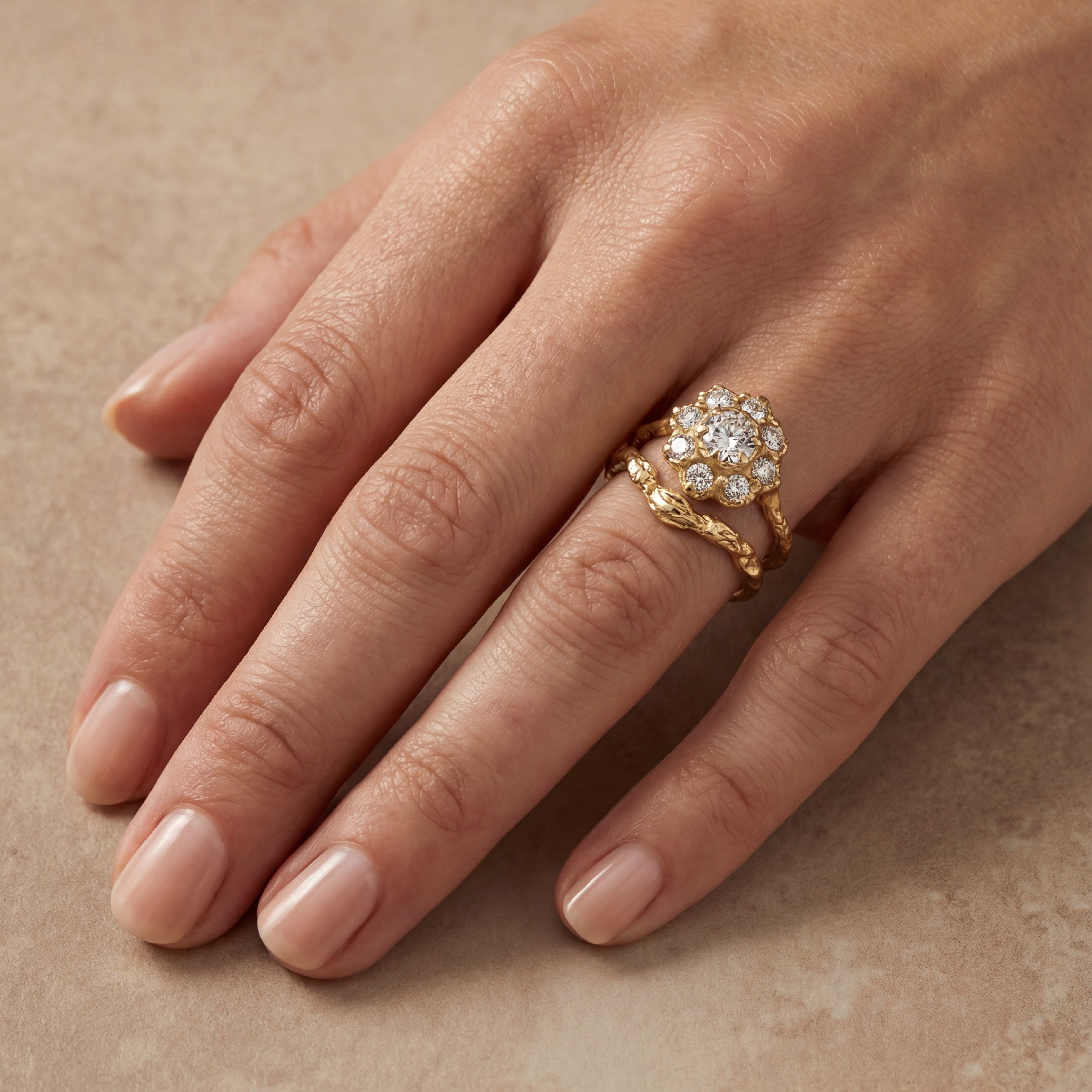 The Diamond Wreath Ring