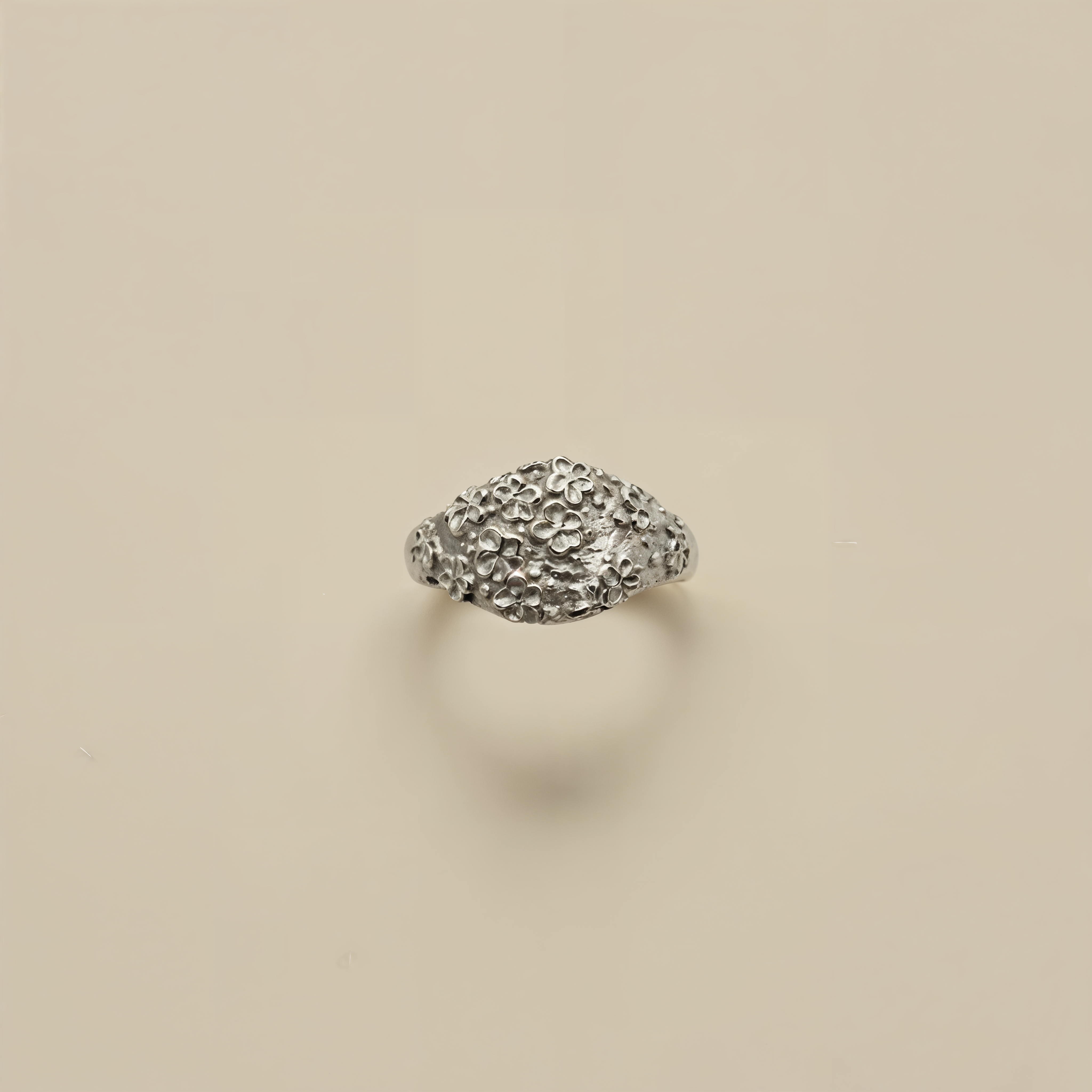 THE AMARA BLOOM RING — Floral Chunky Ring (Sterling Silver)