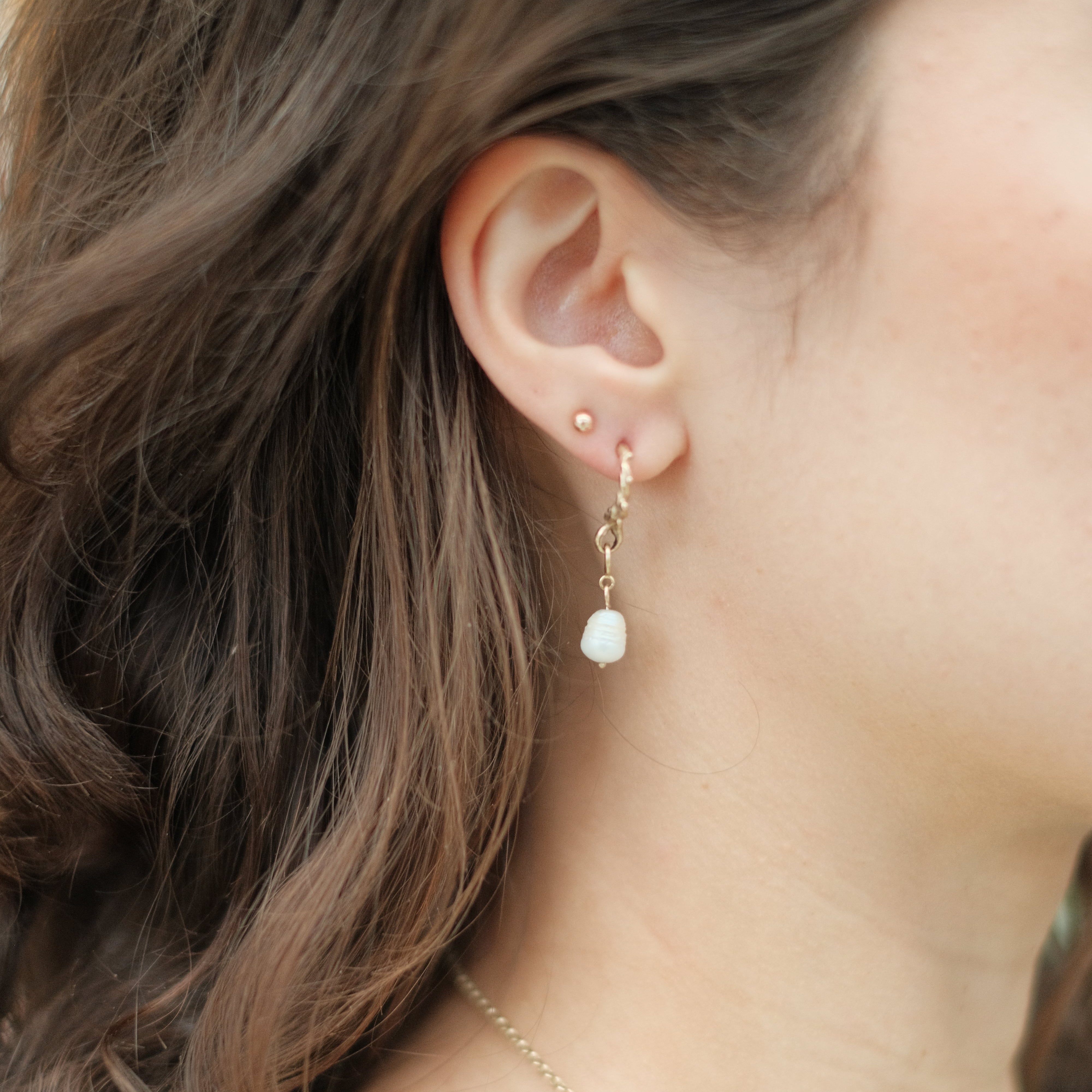 THE EVERMORE EARRINGS — Interchangeable Pearl Drops (9ct Gold)