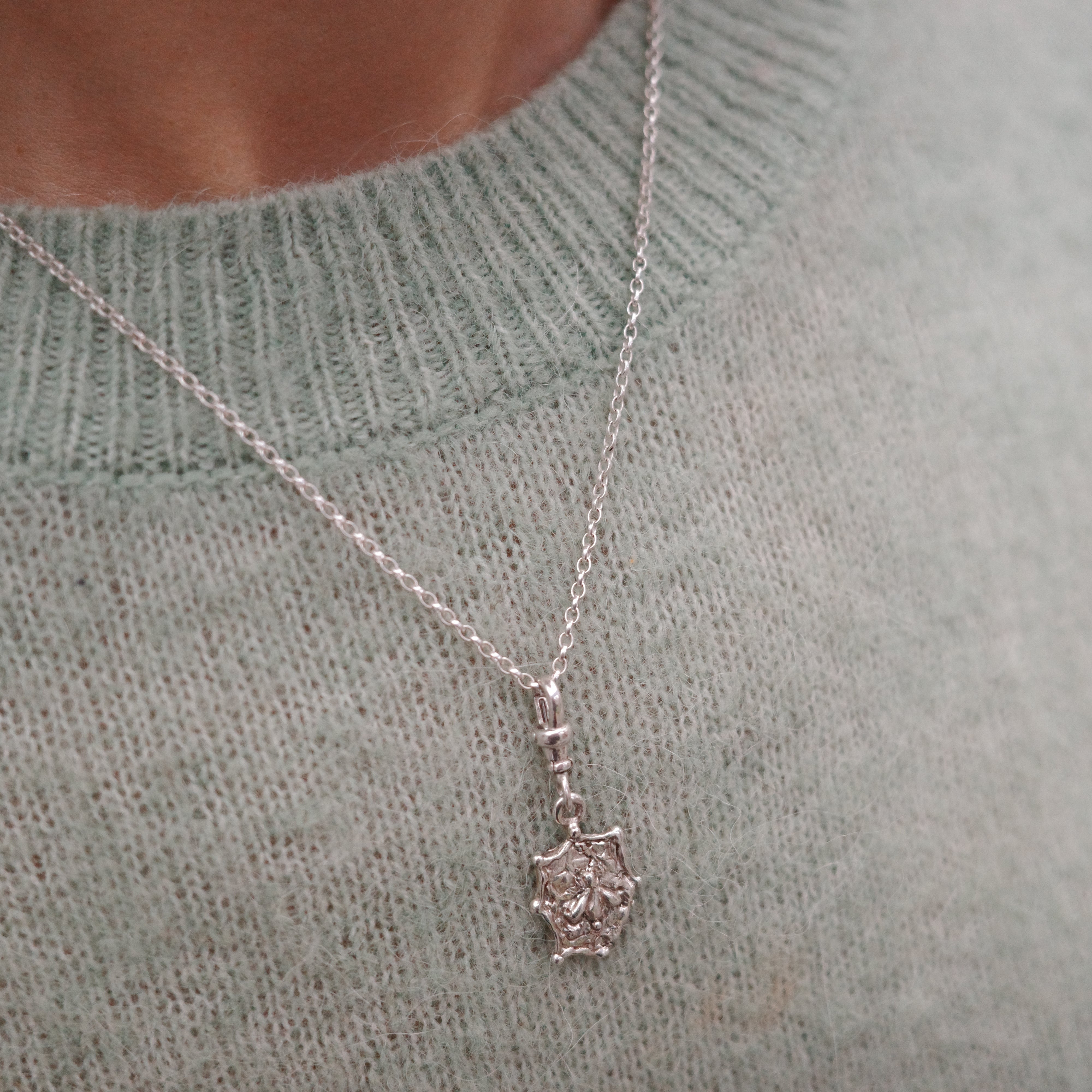 THE ELETHRA PENDANT — Elephant Reversible Charm (Sterling Silver)