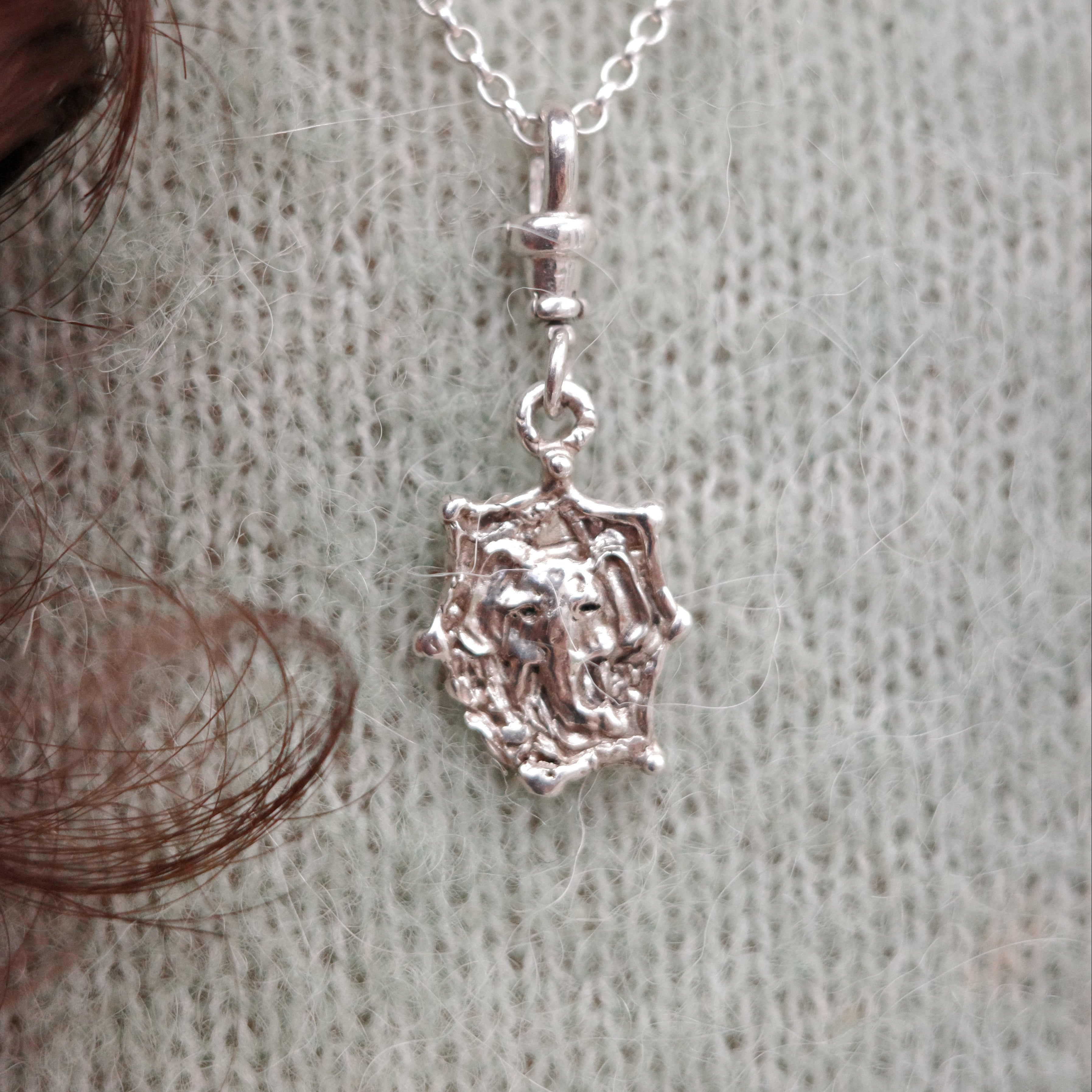 THE ELETHRA PENDANT — Elephant Reversible Charm (Sterling Silver)
