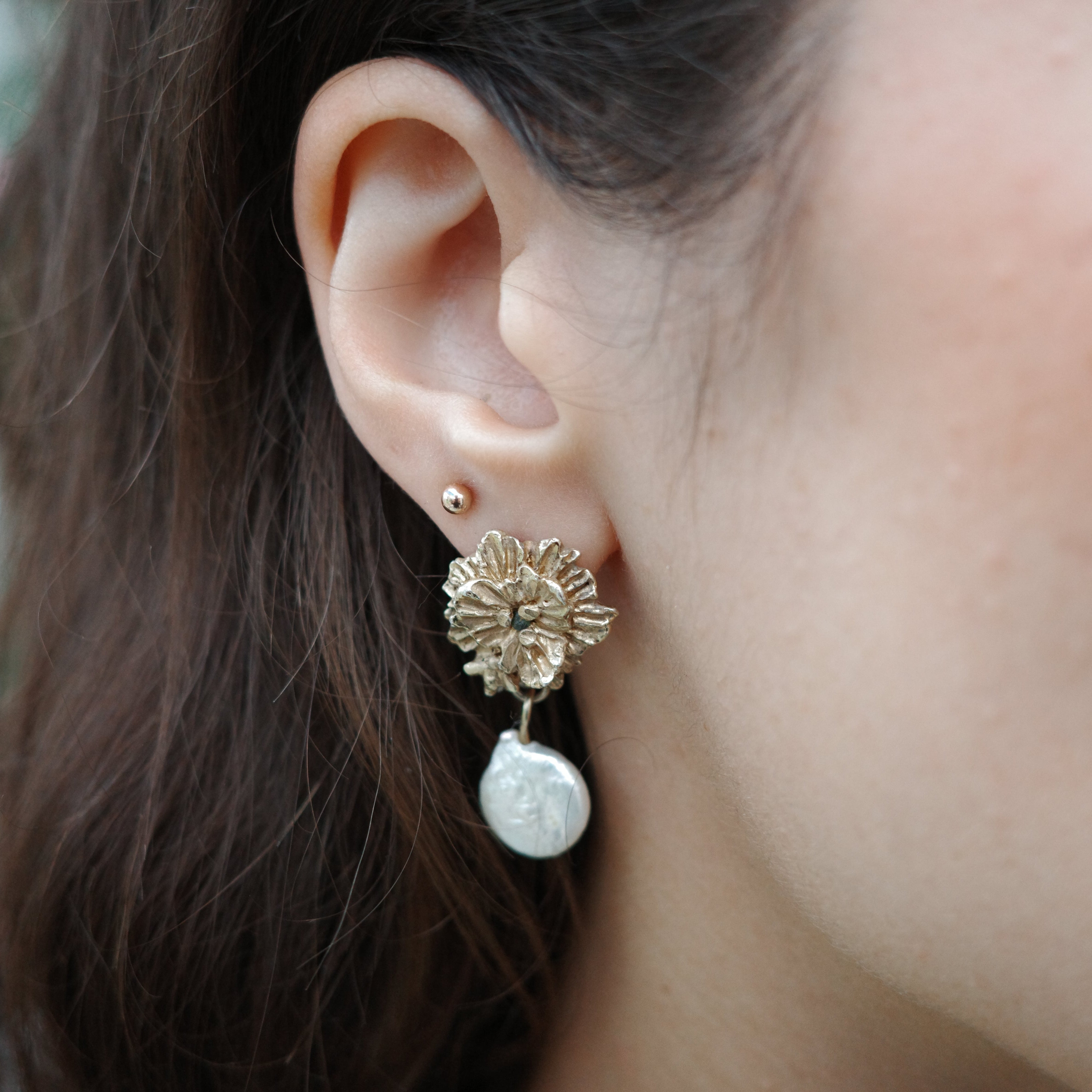 THE CLEMATIS EARRINGS — 9ct Gold