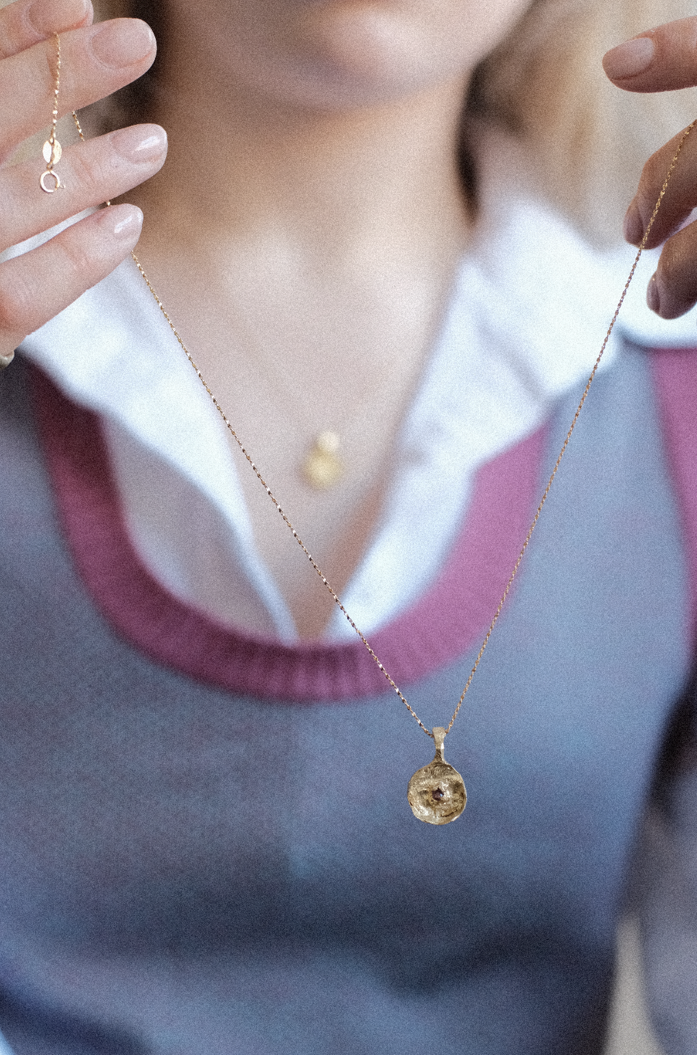 The Circulus Sunken tourmaline Amulet Necklace.