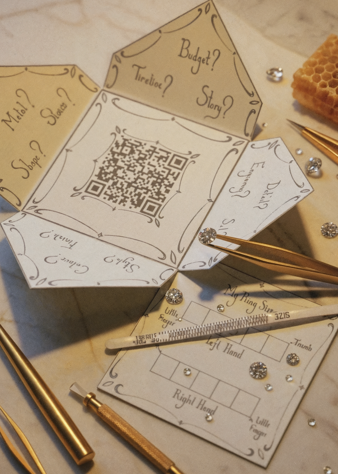 Complimentary Bespoke Ring sizer Pack