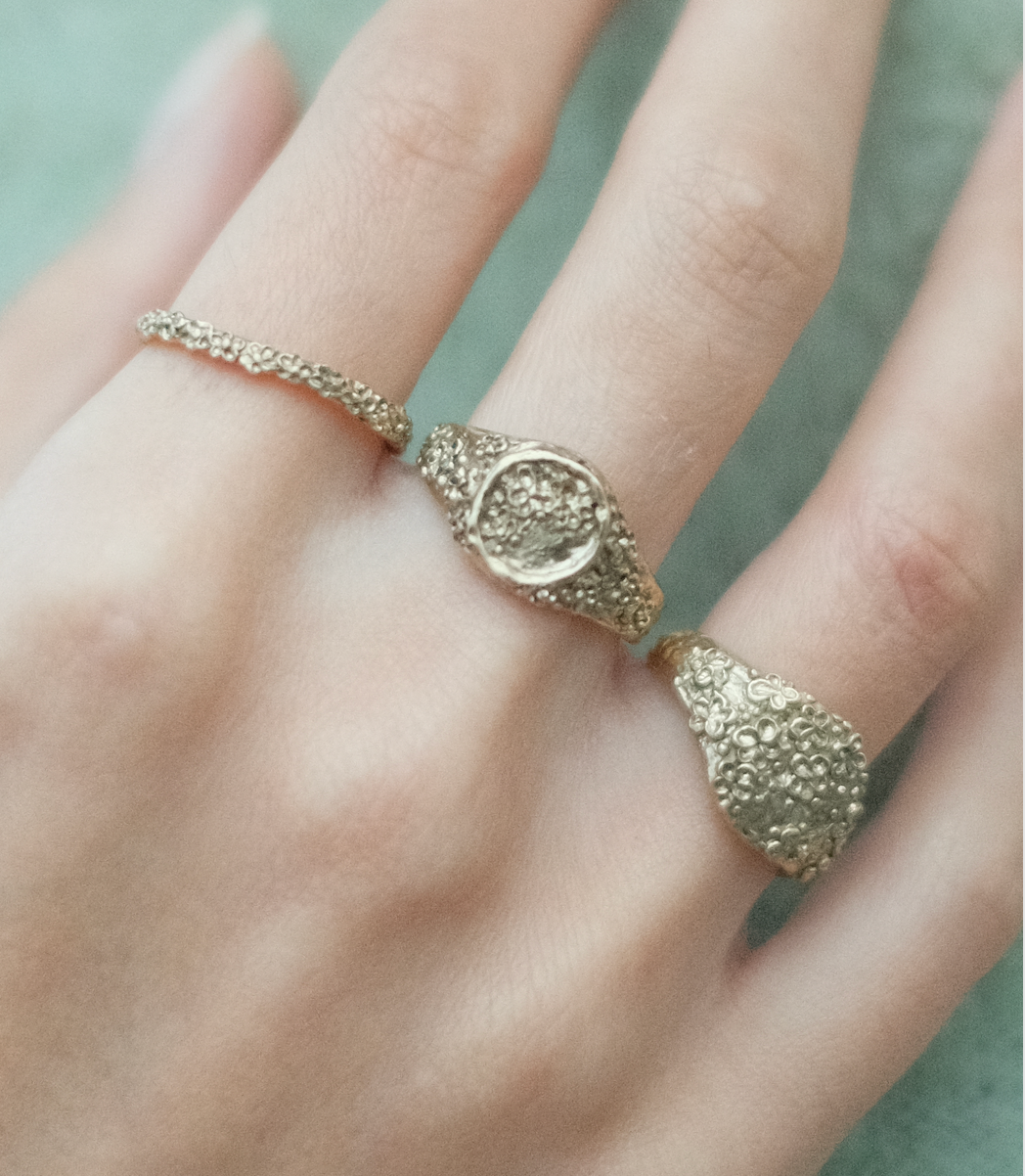 THE AMARA BLOOM RING — Floral Chunky Ring (9ct Gold)
