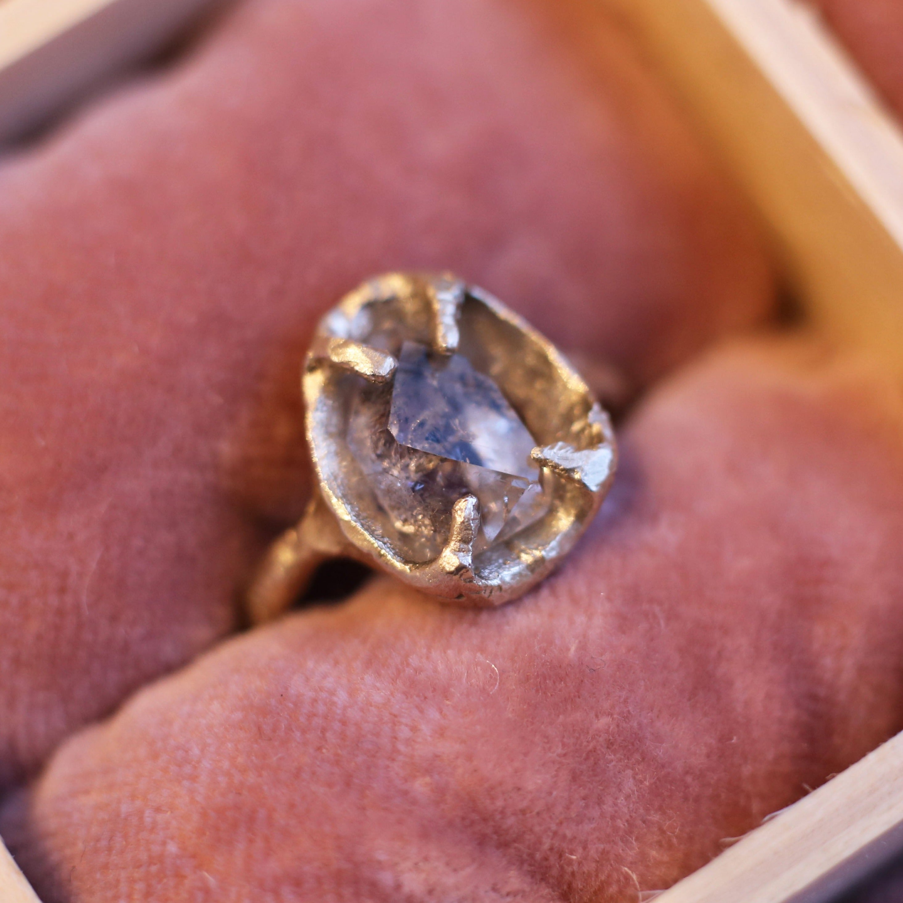 Sterling Silver herkimer diamond ring