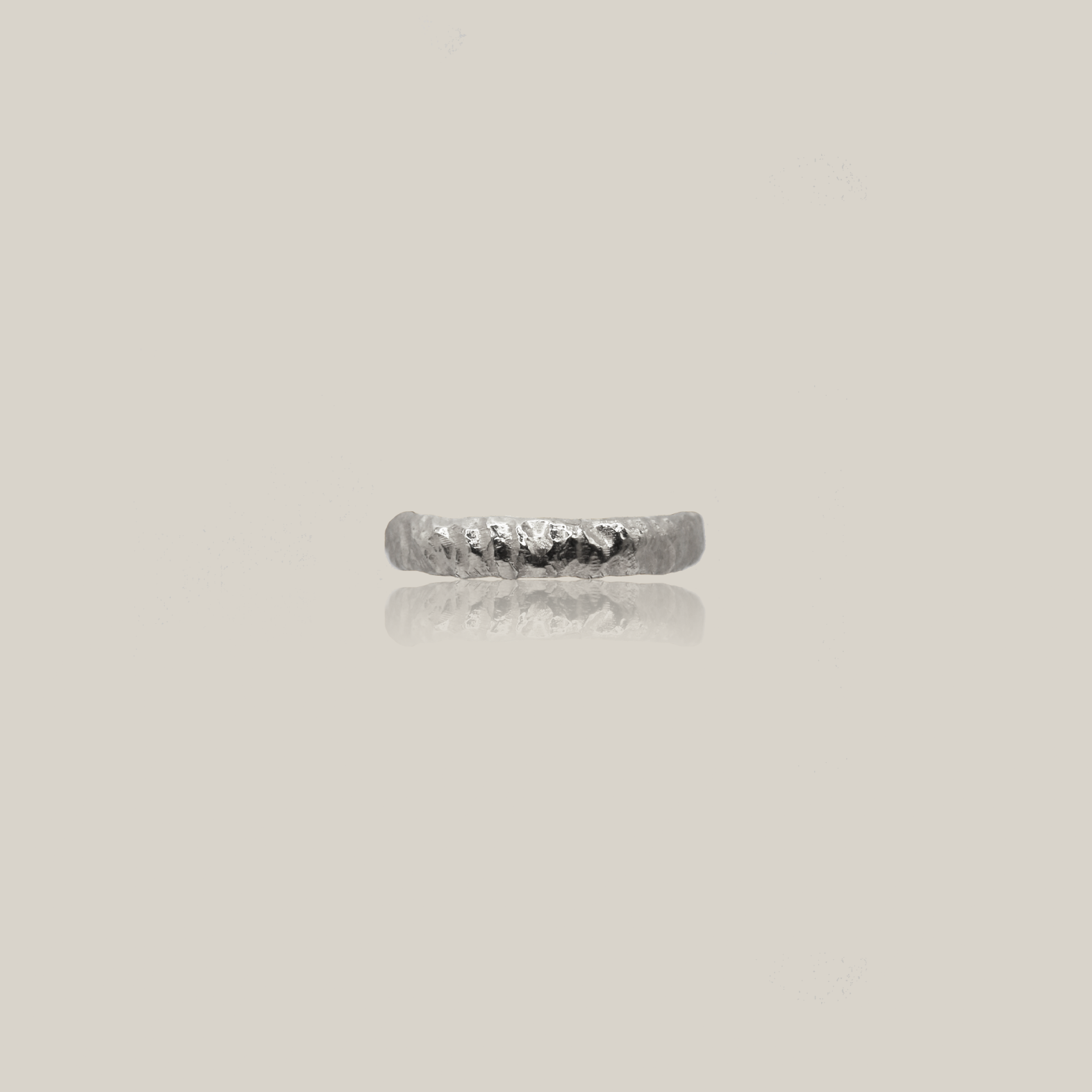 The Triad Ring sterling silver product shot back view