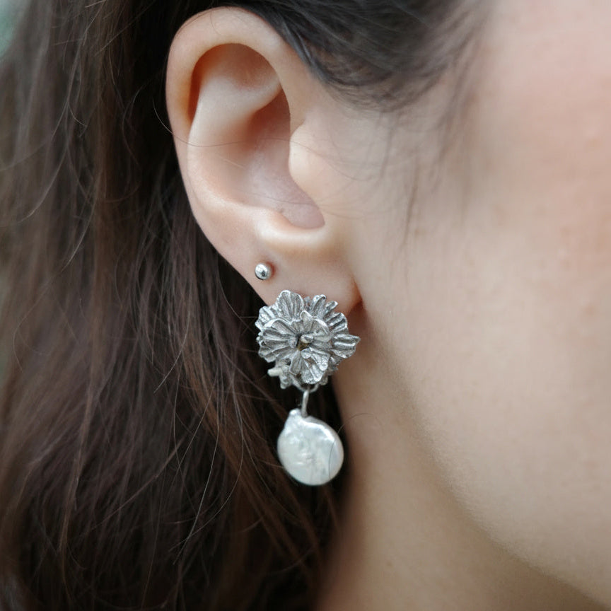 THE CLEMATIS EARRINGS — Sterling Silver