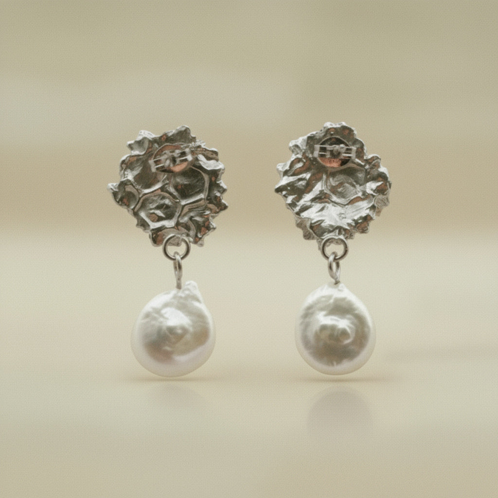 THE CLEMATIS EARRINGS — Sterling Silver