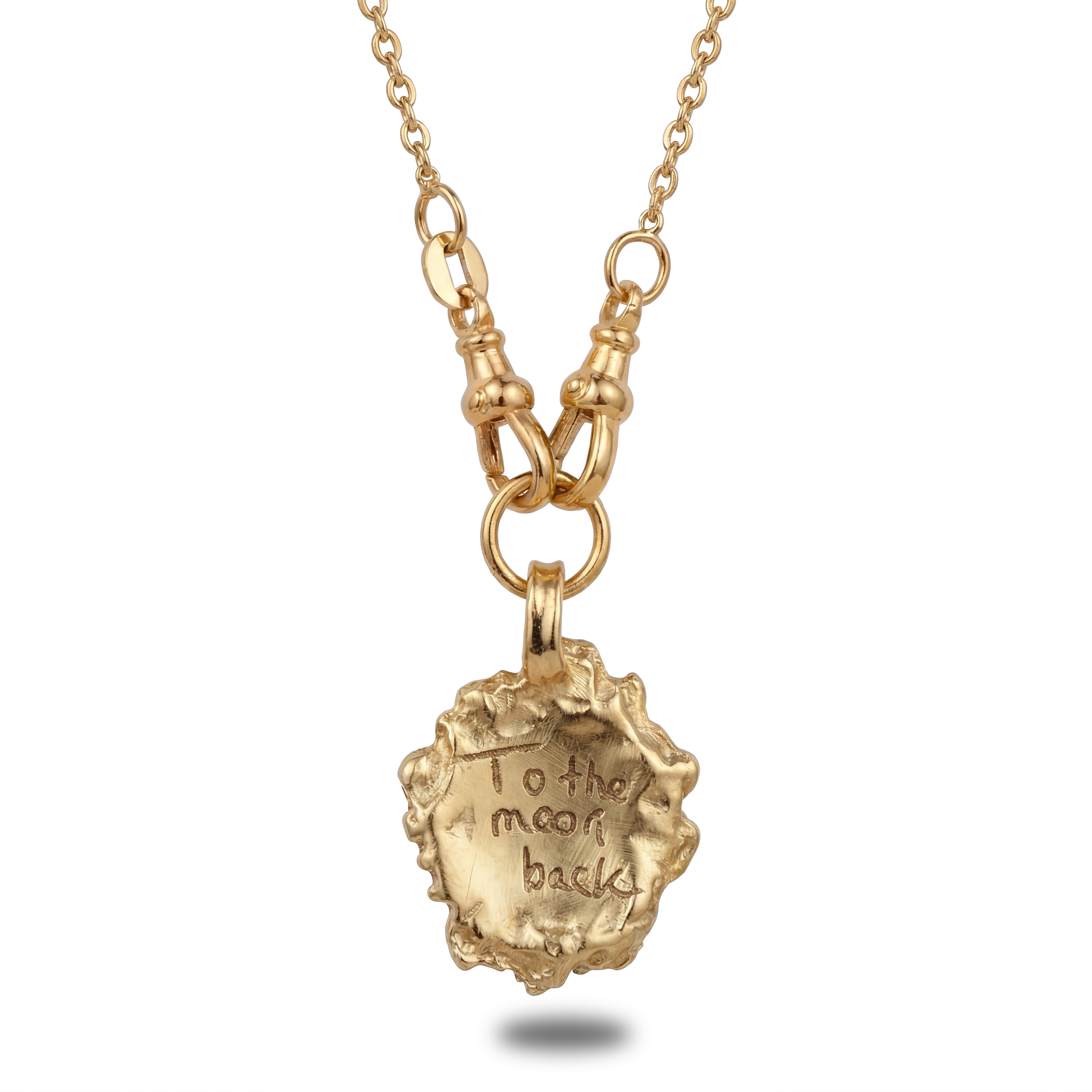 Clematis Necklace - Engravable Floral Pendant in Sterling Silver & Gold Vermeil