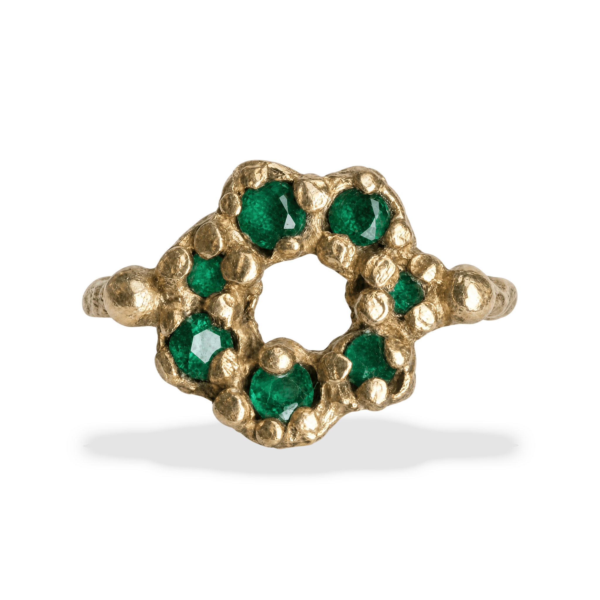 The Hollow Bloom Pinky Ring (Emerald)