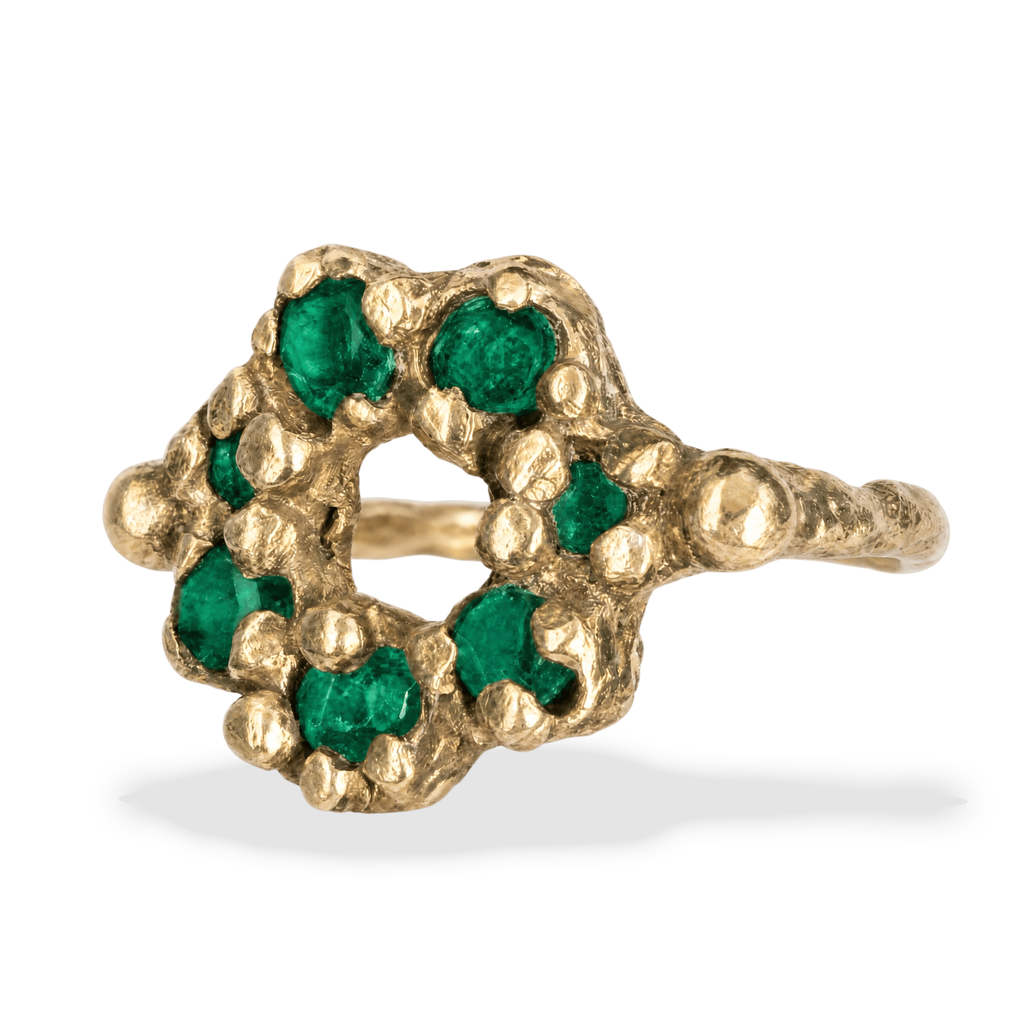 The Hollow Bloom Pinky Ring (Emerald)