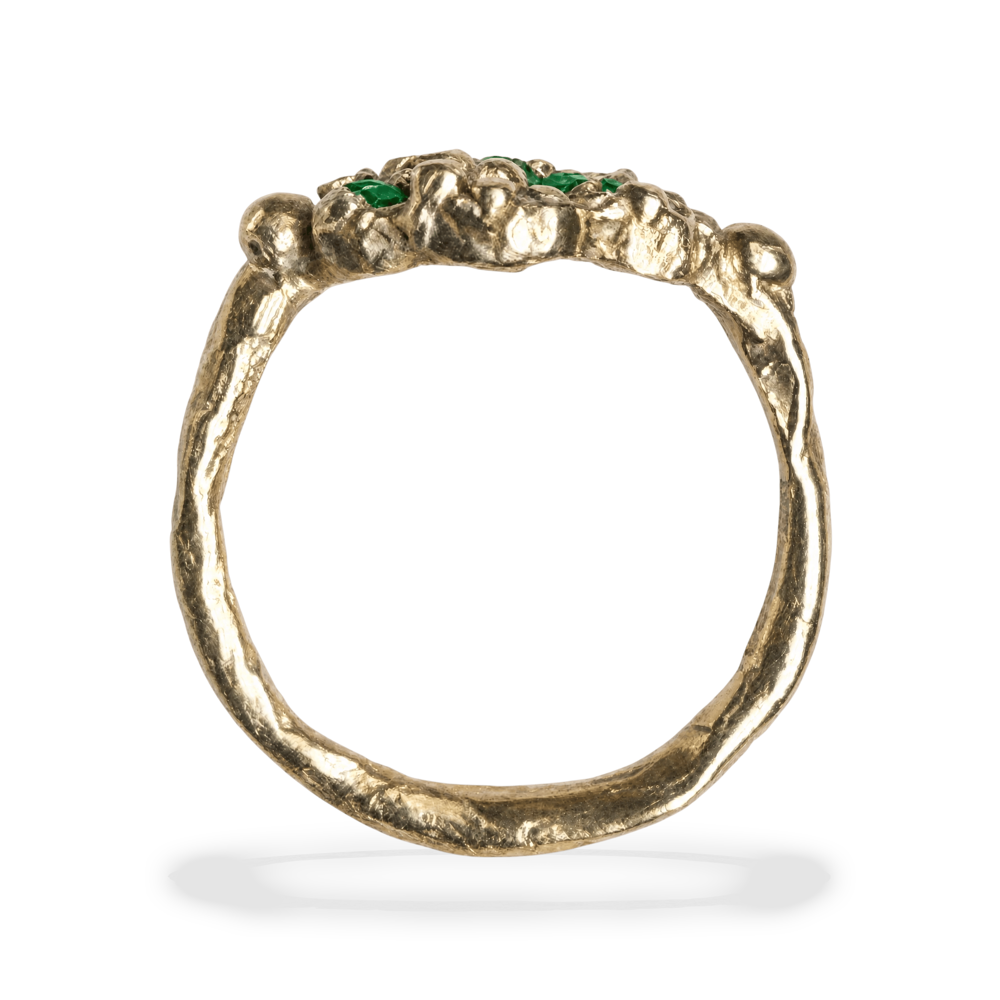 The Hollow Bloom Pinky Ring (Emerald)
